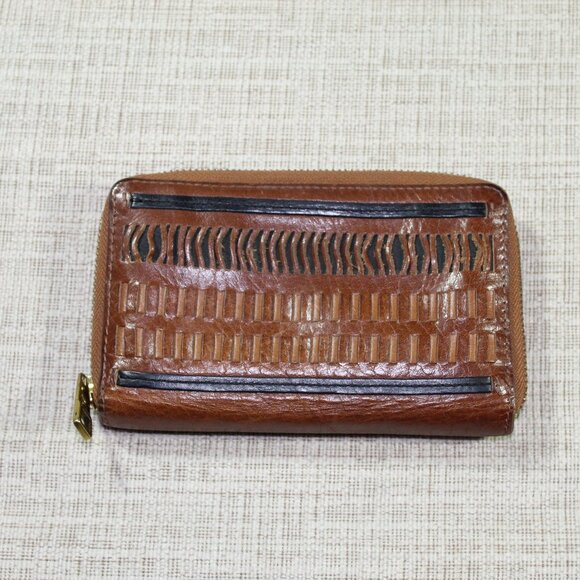 Fossil Leather Brown and Black Wallet - Picture 1 of 7